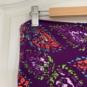 LuLaRoe Maxi Skirt: M Purple Paisley Print